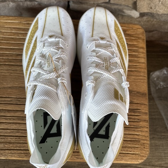 Adidas Adizero Electric White Gold Football Cleats IE4381 Mens